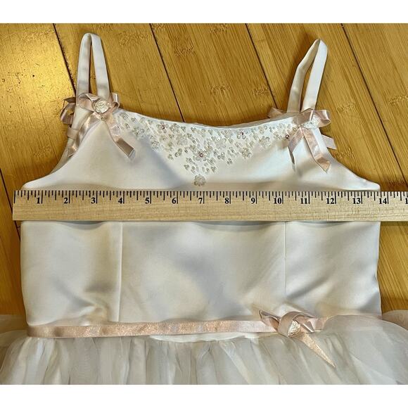 Mori Lee By Madeline Gardner Holy Communion, Flower Girl dress, sz 9/10, White - Picture 4 of 8